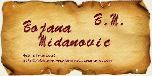 Bojana Midanović vizit kartica